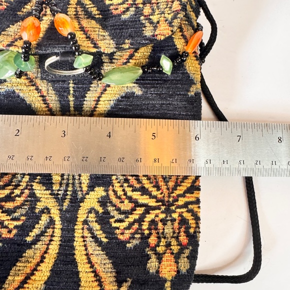 Handmade by Tiger Patch Covent‎ Garden London Tapestry Beaded Jeweled Crossbody - Picture 7 of 11